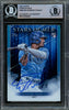 Wander Franco Autographed 2022 Topps Stars of MLB Rookie Card #SMLB-20 Tampa Bay Rays (Bubbling) Beckett BAS #15780203