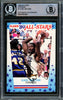 Karl Malone Autographed 1989-90 Fleer Sticker Card #1 Utah Jazz Beckett BAS #15781091