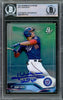 Juan Soto Autographed 2021 Bowman Platinum Card #73 New York Mets Beckett BAS #15781712