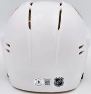 Chevy Chase Autographed Chicago Blackhawks White Speed Mini Helmet Beckett BAS QR #AD34221