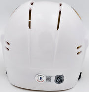 Chevy Chase Autographed Chicago Blackhawks White Speed Mini Helmet Beckett BAS QR #AD34216