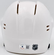 Chevy Chase Autographed Chicago Blackhawks White Speed Mini Helmet Beckett BAS QR #AD34233