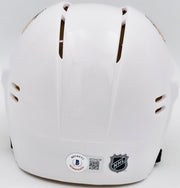 Chevy Chase Autographed Chicago Blackhawks White Speed Mini Helmet Beckett BAS QR #AD34238