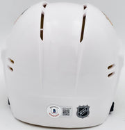 Chevy Chase Autographed Chicago Blackhawks White Speed Mini Helmet Beckett BAS QR #AD34234