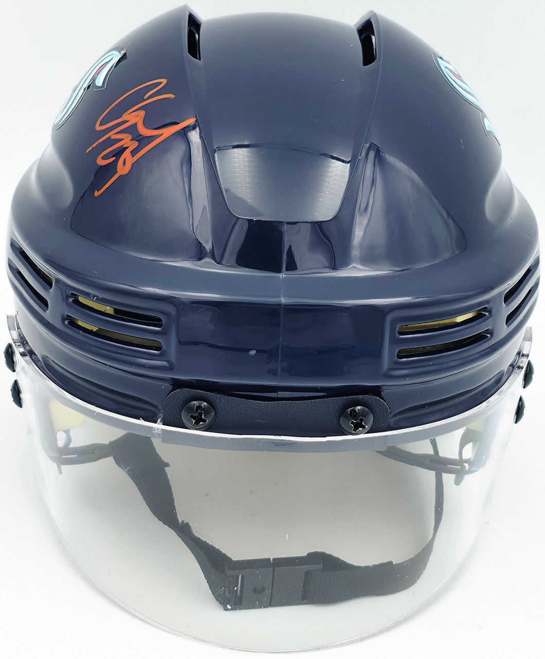 Carson Soucy Autographed Seattle Kraken Blue Speed Mini Helmet Fanatics Holo #XP14109512