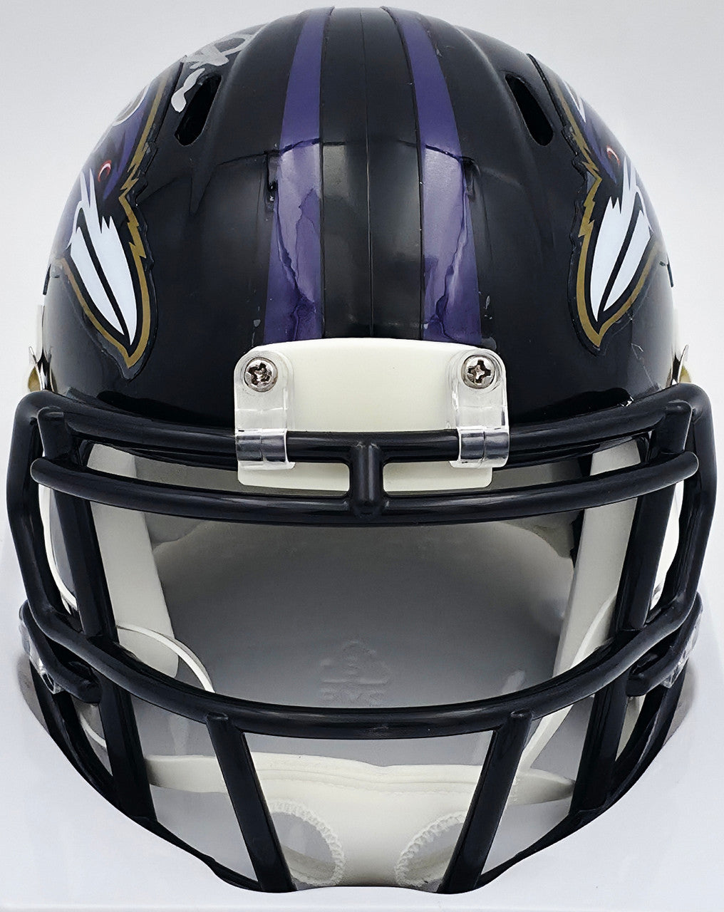 Terrell Suggs Autographed Baltimore Ravens Black Speed Mini Helmet Beckett BAS Witness #2W637289