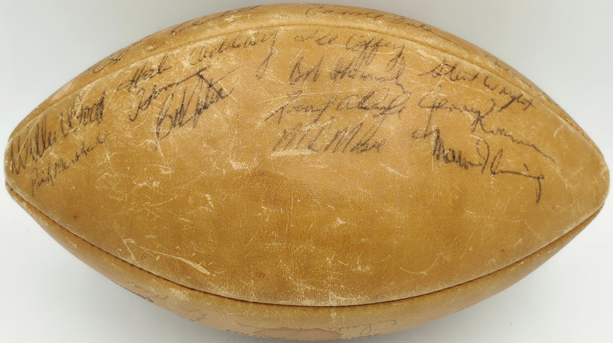 1965 NFL Champion Green Bay Packers Team Autographed Official NFL Leather "The Duke" Football With 49 Signatures Including Vince Lombardi Beckett BAS #AE36395
