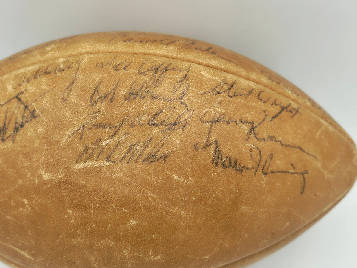 1965 NFL Champion Green Bay Packers Team Autographed Official NFL Leather "The Duke" Football With 49 Signatures Including Vince Lombardi Beckett BAS #AE36395