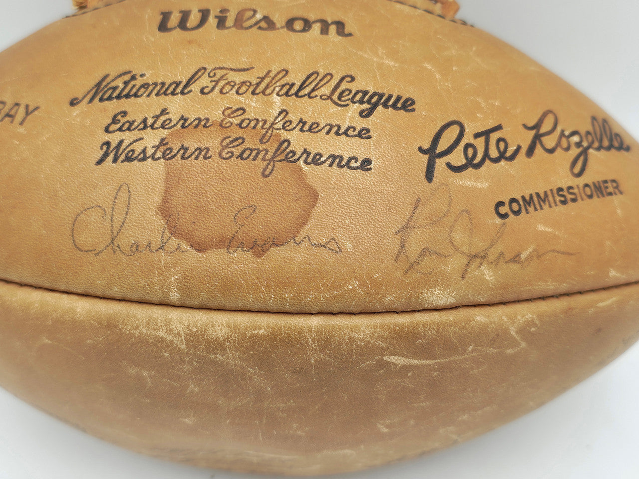 1965 NFL Champion Green Bay Packers Team Autographed Official NFL Leather "The Duke" Football With 49 Signatures Including Vince Lombardi Beckett BAS #AE36395