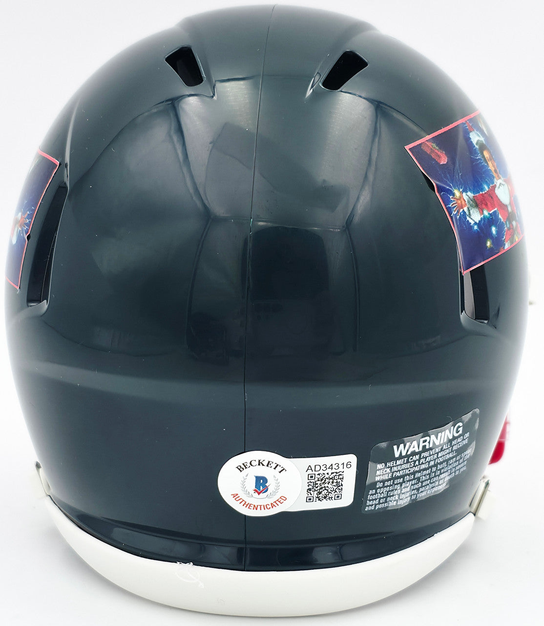 Chevy Chase Autographed Christmas Vacation Black Speed Mini Helmet Beckett BAS QR #AD34316