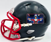 Chevy Chase Autographed Christmas Vacation Black Speed Mini Helmet Beckett BAS QR #AD34316