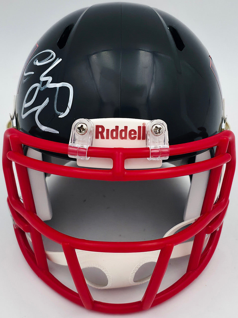 Chevy Chase Autographed Christmas Vacation Black Speed Mini Helmet Beckett BAS QR #AD34290