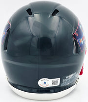Chevy Chase Autographed Christmas Vacation Black Speed Mini Helmet Beckett BAS QR #AD34290