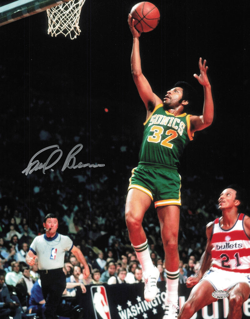 Downtown Freddie Brown Autographed 11x14 Photo Seattle Supersonics MCS Holo #64113