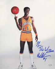 Gus Williams Autographed 11x14 Photo Golden State Warriors "The Wizard" MCS Holo #64118