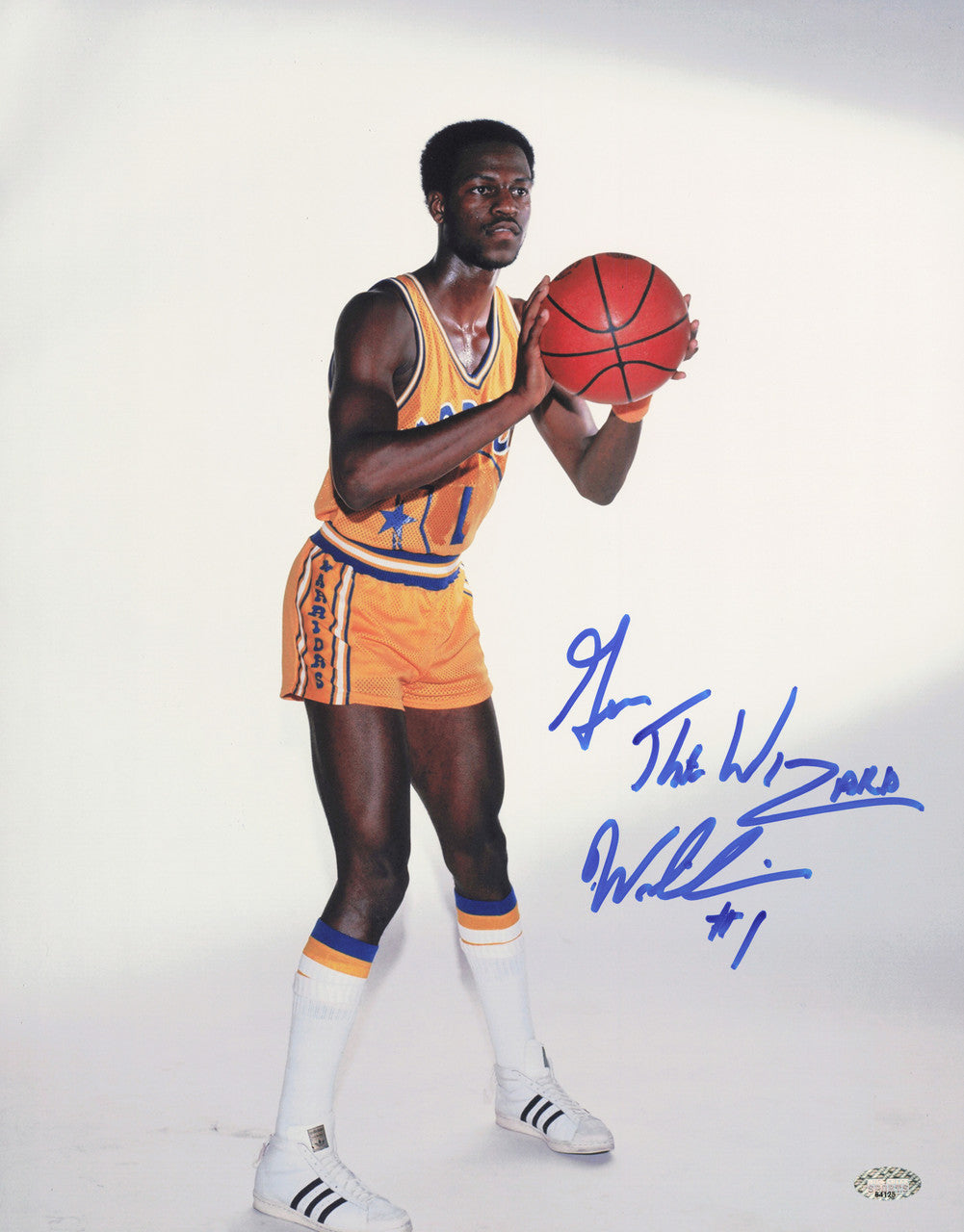 Gus Williams Autographed 11x14 Photo Golden State Warriors "The Wizard" MCS Holo #64125