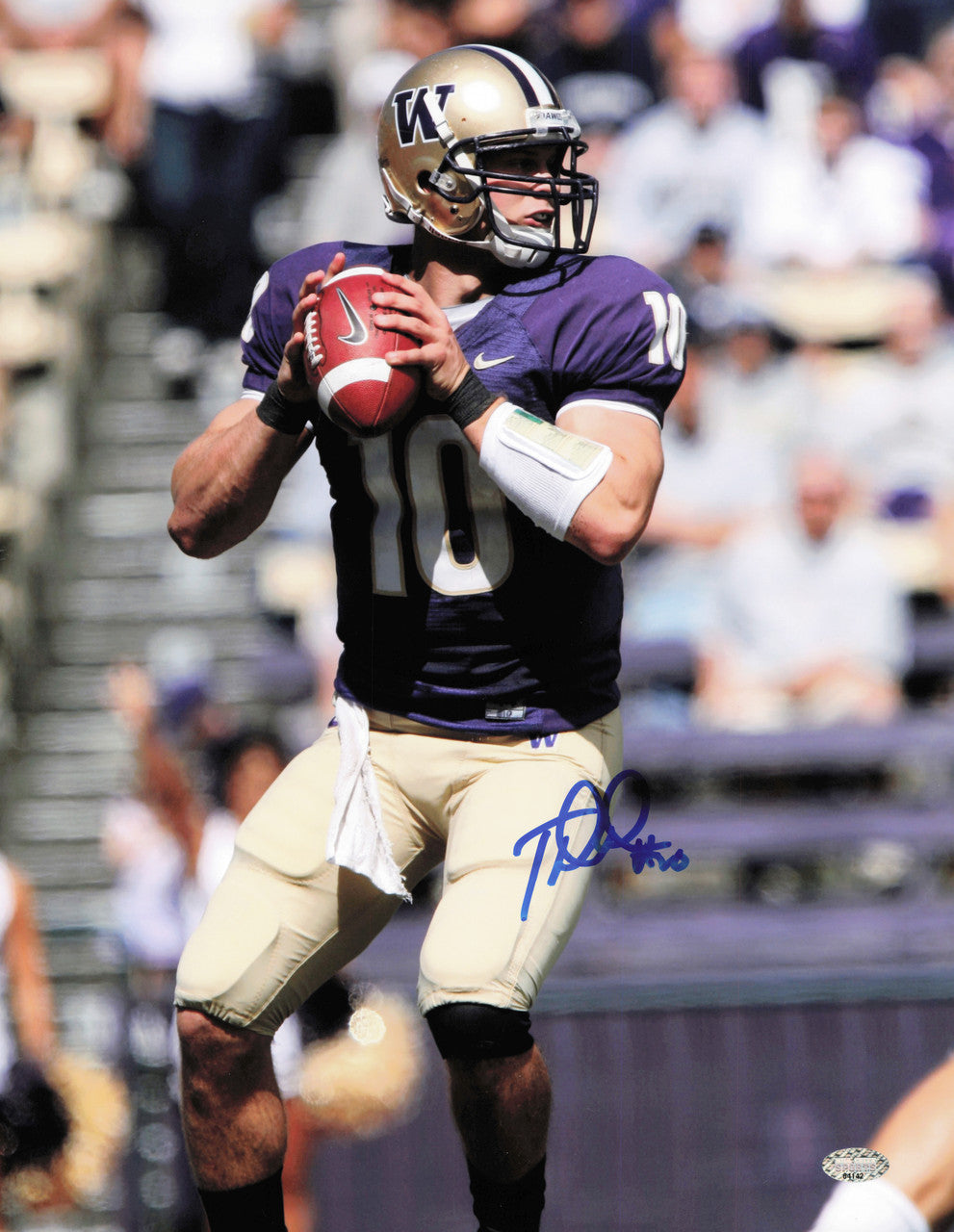 Jake Locker Autographed 11x14 Photo Washington Huskies MCS Holo #64142