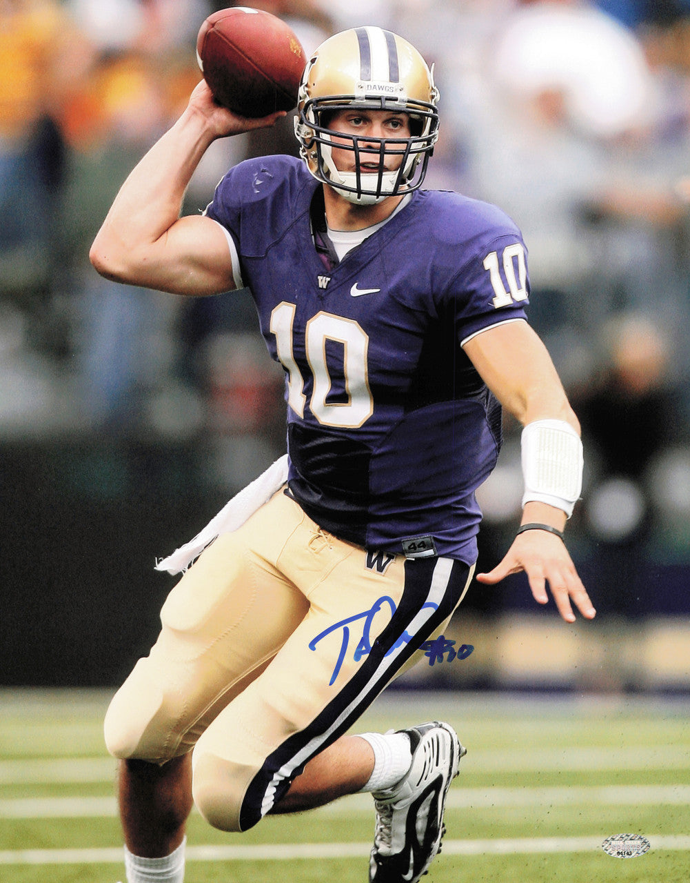 Jake Locker Autographed 11x14 Photo Washington Huskies MCS Holo #64143
