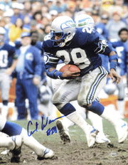 Curt Warner Autographed 11x14 Photo Seattle Seahawks MCS Holo #64173