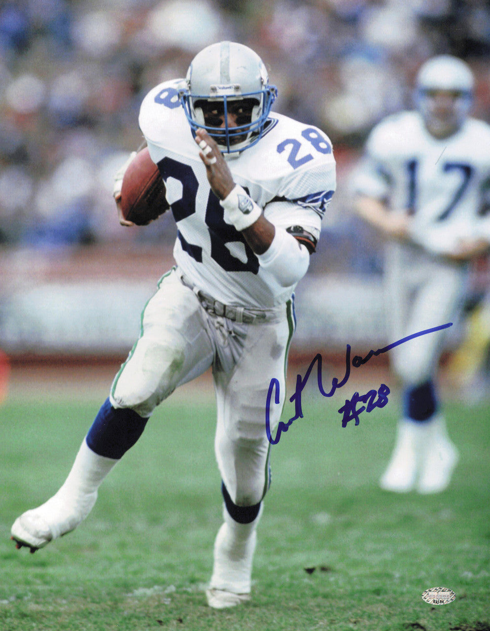 Curt Warner Autographed 11x14 Photo Seattle Seahawks MCS Holo #64174