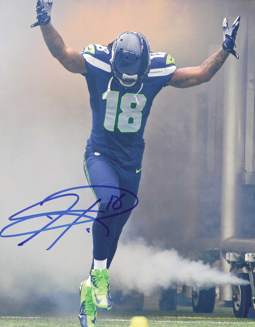 Sidney Rice Autographed 11x14 Photo Seattle Seahawks SKU #243986