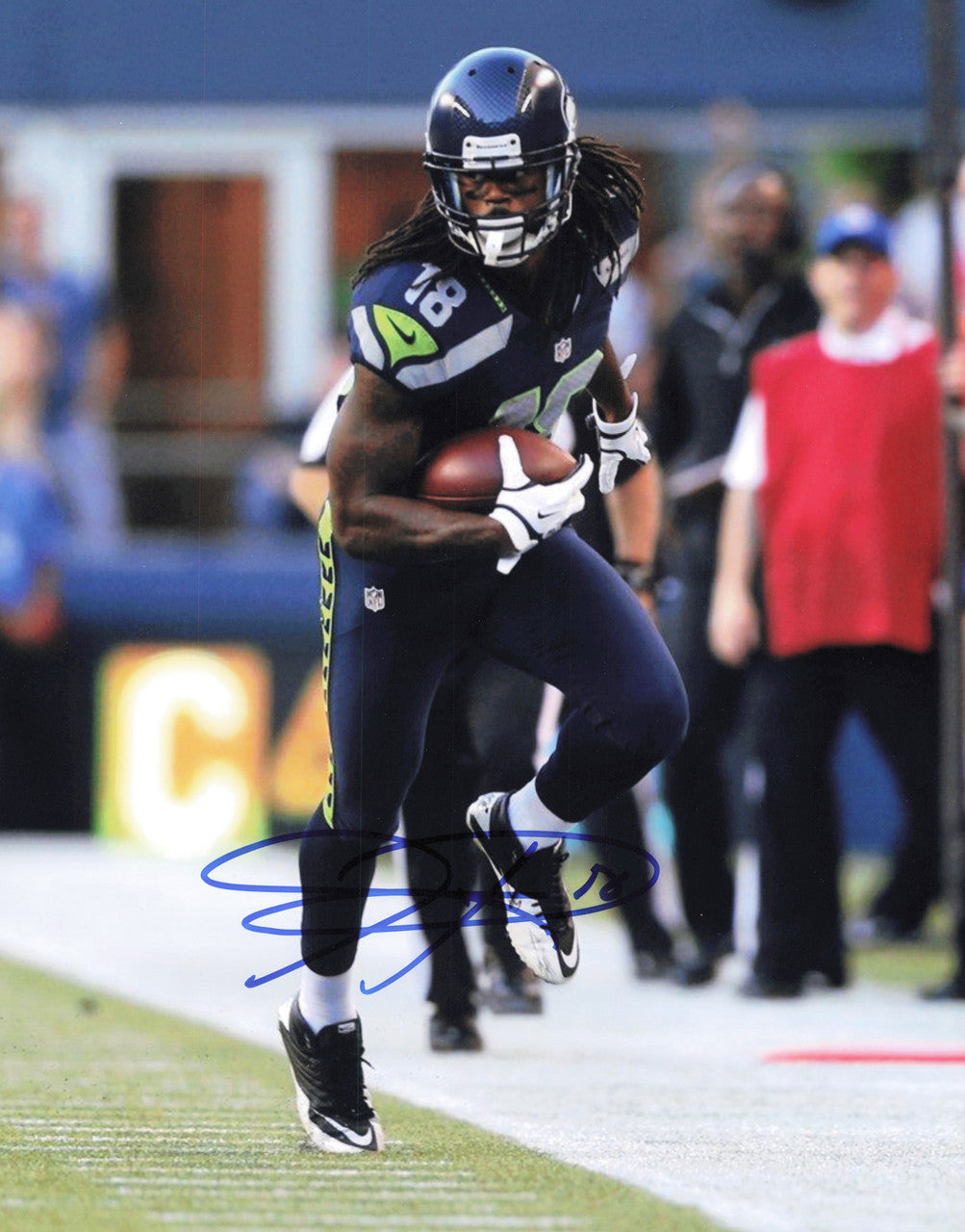 Sidney Rice Autographed 11x14 Photo Seattle Seahawks SKU #243989