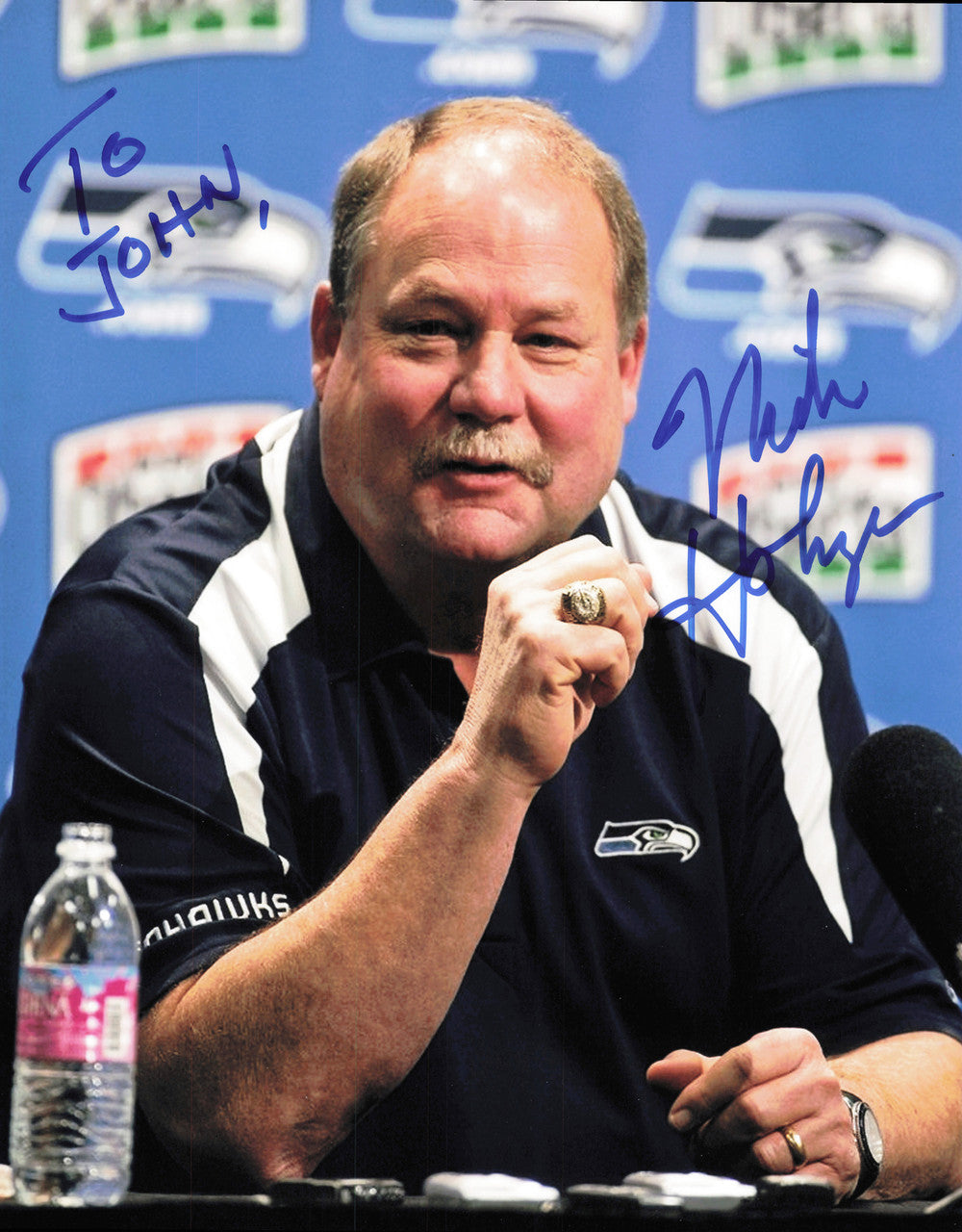 Mike Holmgren Autographed 11x14 Photo Seattle Seahawks SKU #243992