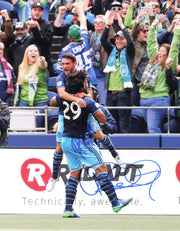Cristian Roldan & One Other Autographed 11x14 Photo Seattle Sounders SKU #243997