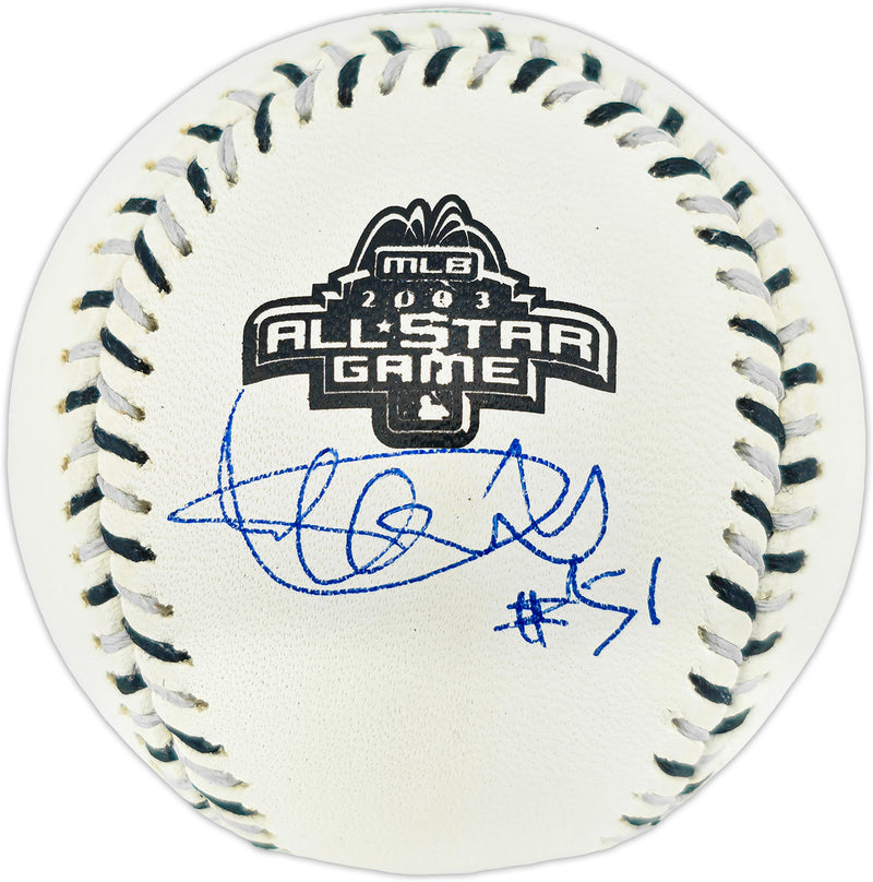 Ichiro Suzuki Autographed Official 2003 All Star Game Logo Baseball Seattle Mariners "#51" IS Holo & Beckett BAS Witness #2W996197