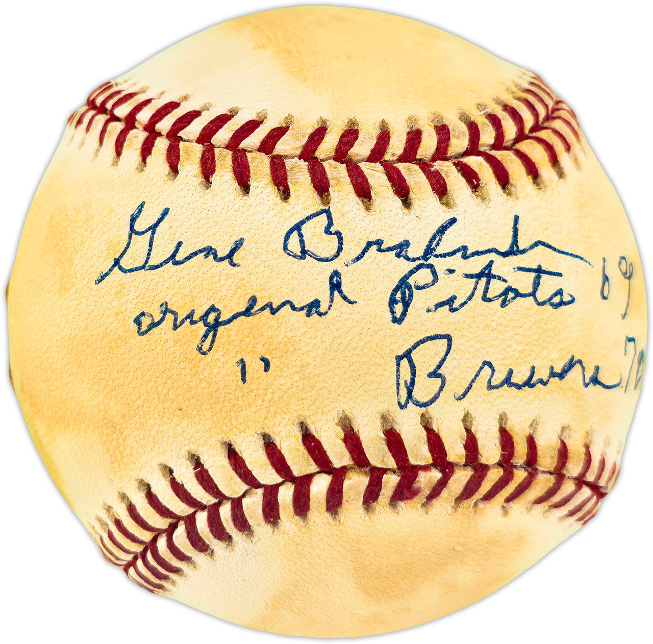 Gene Brabender Autographed Official AL Baseball 1969 Seattle Pilots "Original Pilots" JSA #CF01715