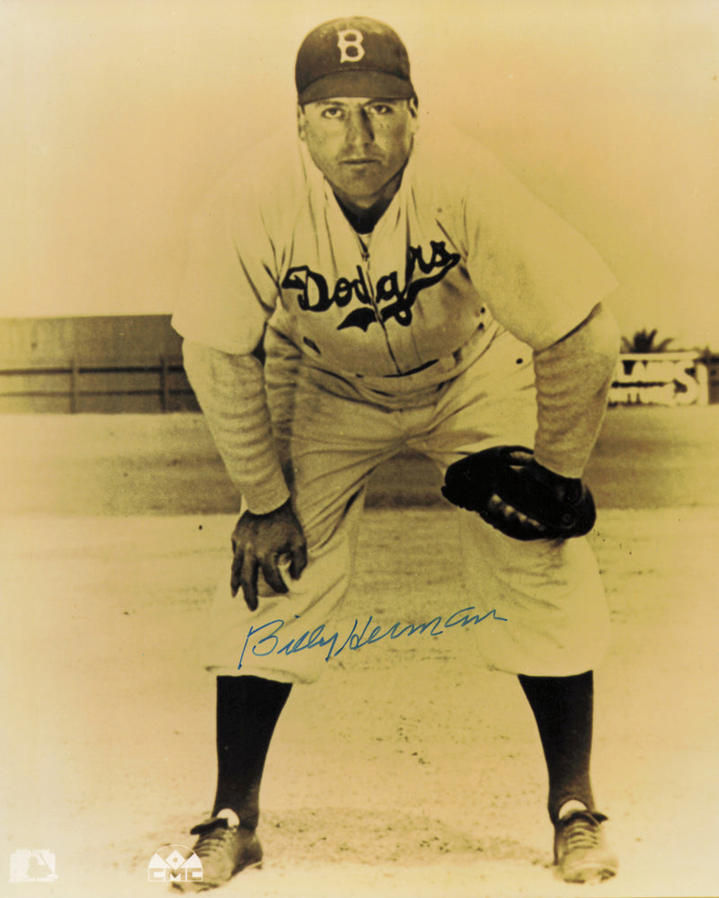 Billy Herman Autographed 8x10 Photo Brooklyn Dodgers SKU #230314