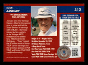 Don January Autographed 1992 Pro Set Card #213 Beckett BAS QR #BJ21828