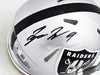 Tyree Wilson Autographed Las Vegas Raiders Silver Speed Mini Helmet Beckett BAS Witness Stock #215908