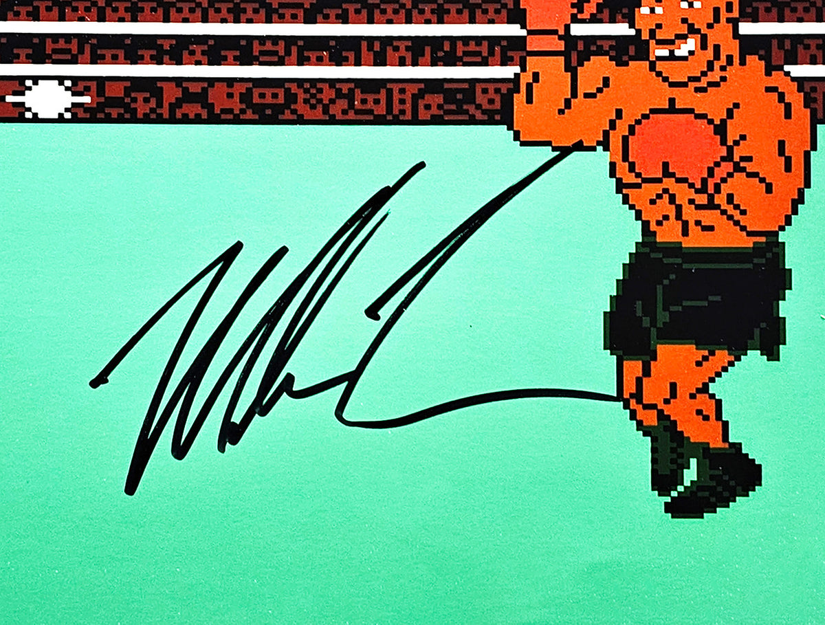 Mike Tyson Autographed Framed 11x14 Photo Nintendo Punch-Out!! Beckett BAS Stock #215844
