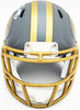 Josh Jacobs Autographed Green Bay Packers Slate Gray Speed Mini Helmet Beckett BAS Witness Stock #230237