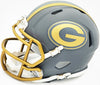 Josh Jacobs Autographed Green Bay Packers Slate Gray Speed Mini Helmet Beckett BAS Witness Stock #230237