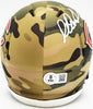 Richard Dent Autographed Chicago Bears Camo Speed Mini Helmet "HOF 11" Beckett BAS Witness Stock #230261