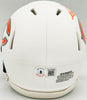 Richard Dent Autographed Chicago Bears Flat Matte White Speed Mini Helmet "HOF 11" Beckett BAS Witness Stock #230287