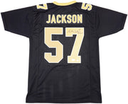 New Orleans Saints Rickey Jackson Autographed Black Jersey "HOF 2010" Beckett BAS QR Stock #230189
