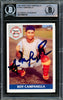 Roy Campanella Autographed 1992 Front Row Card #1 Brooklyn Dodgers Beckett BAS #15499730