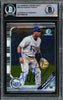 Wander Franco Autographed 2019 Bowman Chrome Draft Rookie Card #BDC-93 Tampa Bay Rays Beckett BAS #15500196