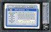 Matt Keough Autographed 1990 Swell Baseball Greats Card #127 New York Yankees Beckett BAS #15500393
