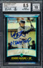 Ichiro Suzuki Autographed 2001 Bowman Chrome Refractor Japanese Rookie Card #351B Seattle Mariners BGS 8.5 Auto Grade Gem Mint 10 "01 ROY/MVP" Beckett BAS #15681693