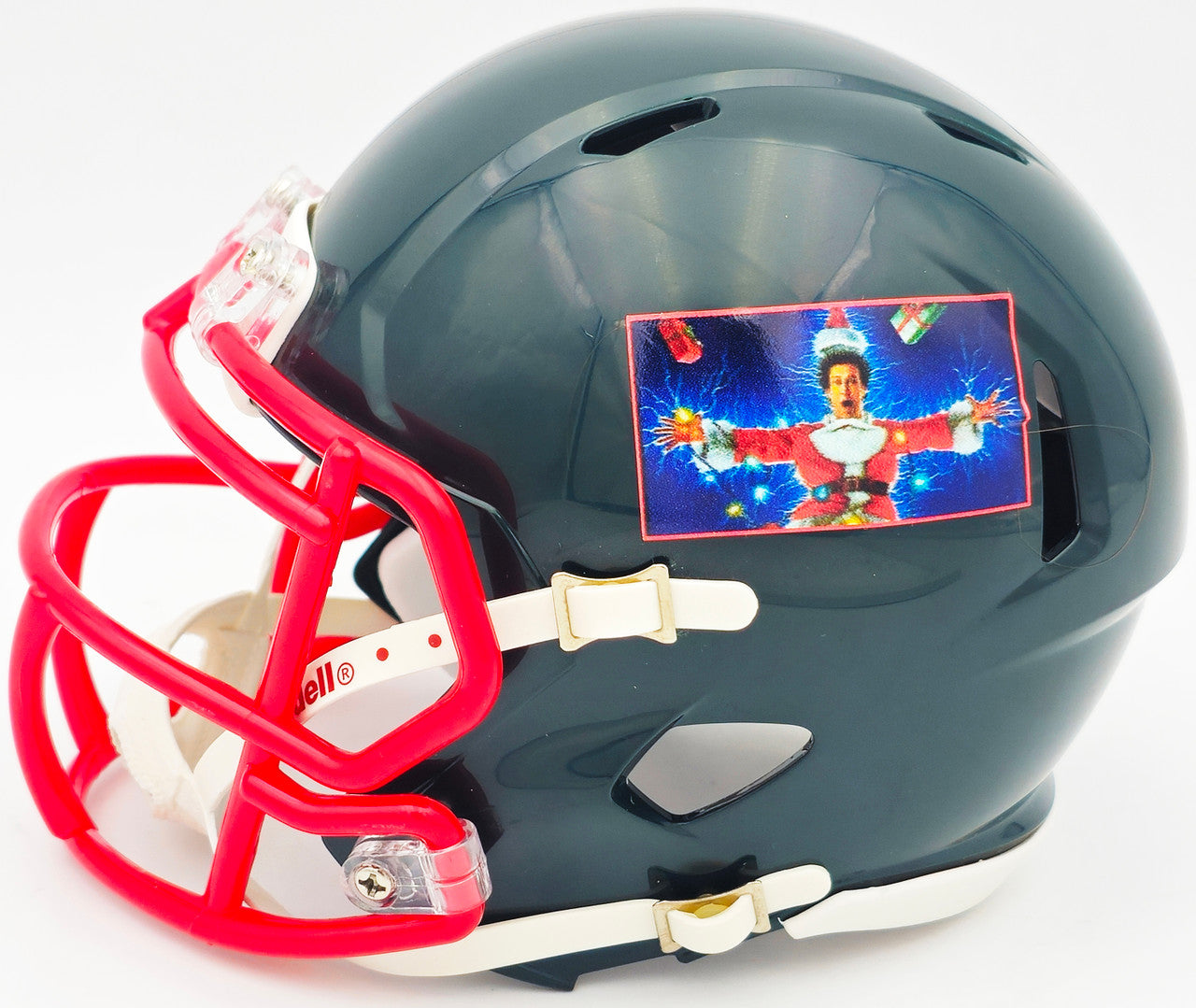 Chevy Chase Autographed Christmas Vacation Black Speed Mini Helmet Beckett BAS Witness Stock #232845