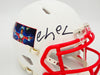 Chevy Chase Autographed Christmas Vacation White Speed Mini Helmet Beckett BAS Witness Stock #232844