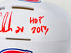 Chris Chelios Autographed Montreal Canadiens White Mini Helmet "HOF 2013" Beckett BAS Witness Stock #232840