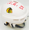 Chris Chelios Autographed Chicago Blackhawks White Mini Helmet "HOF 2013" Beckett BAS Witness Stock #232838
