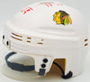 Chris Chelios Autographed Chicago Blackhawks White Mini Helmet "HOF 2013" Beckett BAS Witness Stock #232838