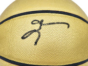 Allen Iverson Autographed Gold Edition Composite Leather Basketball Philadelphia 76ers Beckett BAS Witness Stock #232872