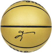 Allen Iverson Autographed Gold Edition Composite Leather Basketball Philadelphia 76ers Beckett BAS Witness Stock #232872